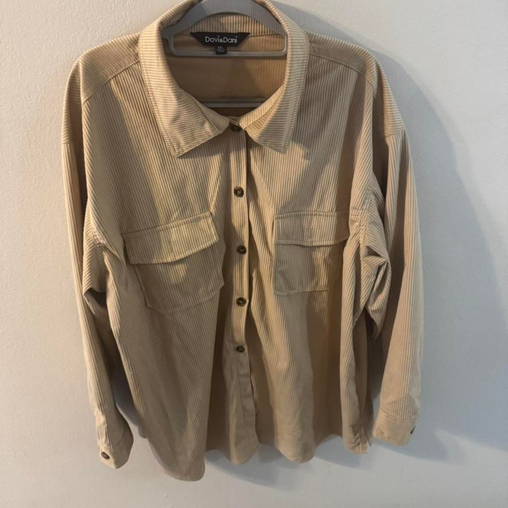 Davi & Dani corduroy button-down